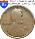1918-D Lincoln Wheat Cent Penny 1c - Good/Very Good (G/VG)