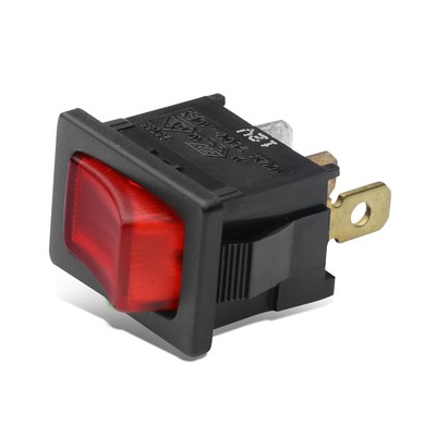 Universal 16A Red Led Power On/Off Mini Rocker Toggle Switch 3 Pin 12V ACC GND