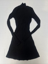 Reformation Libra Long Sleeve Rib Knit Mock Neck Mini Dress Women’s Medium