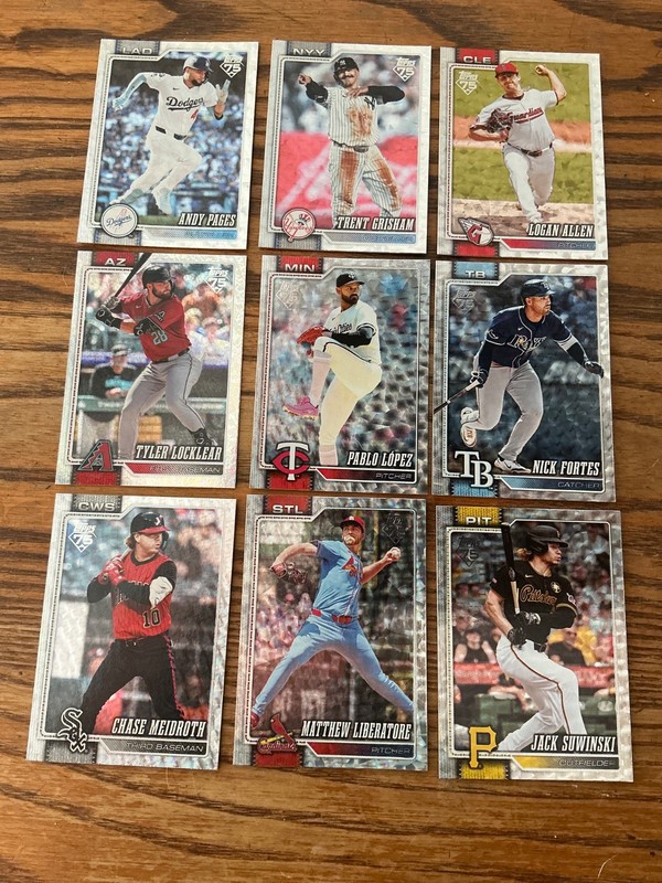 2026 Topps Series 2.  - Silver  Crackle Foil (15).  Card lot