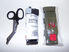 NEW Vism MOLLE Tactical Pouch Medical Kit WITH Tourniquet & Trauma Shears OD
