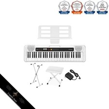 Juego de pie y silla CASIO CT-S200 WE 61 teclas teclado casiotone electrónico