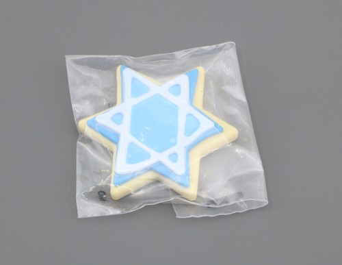 Hanukkah Spirit Sweater Star of David Faux Sugar Cookie for 18'' Doll food
