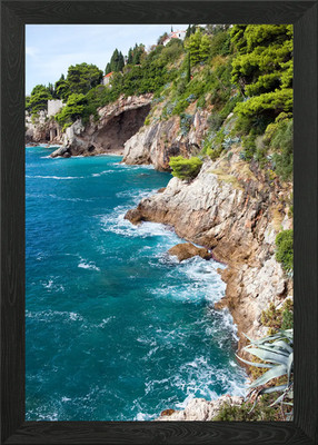 Adriatic Sea Coastline Framed Wall Art Poster Canvas Print Picture