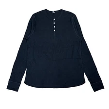 American Apparel Dexter Morgan Kill Shirt Men's Medium Baby Thermal Henley Black