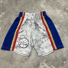 76ers Mitchell Ness Shorts Men's Small Hardwood Classics Year of The Tiger READ