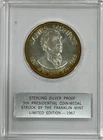 925 Silver Franklin Mint Art Round Presidential Treasure James Monroe