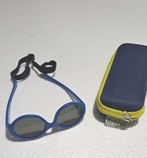 Blue Kiddus Baby Sunglasses With Straps And Bag, UV400