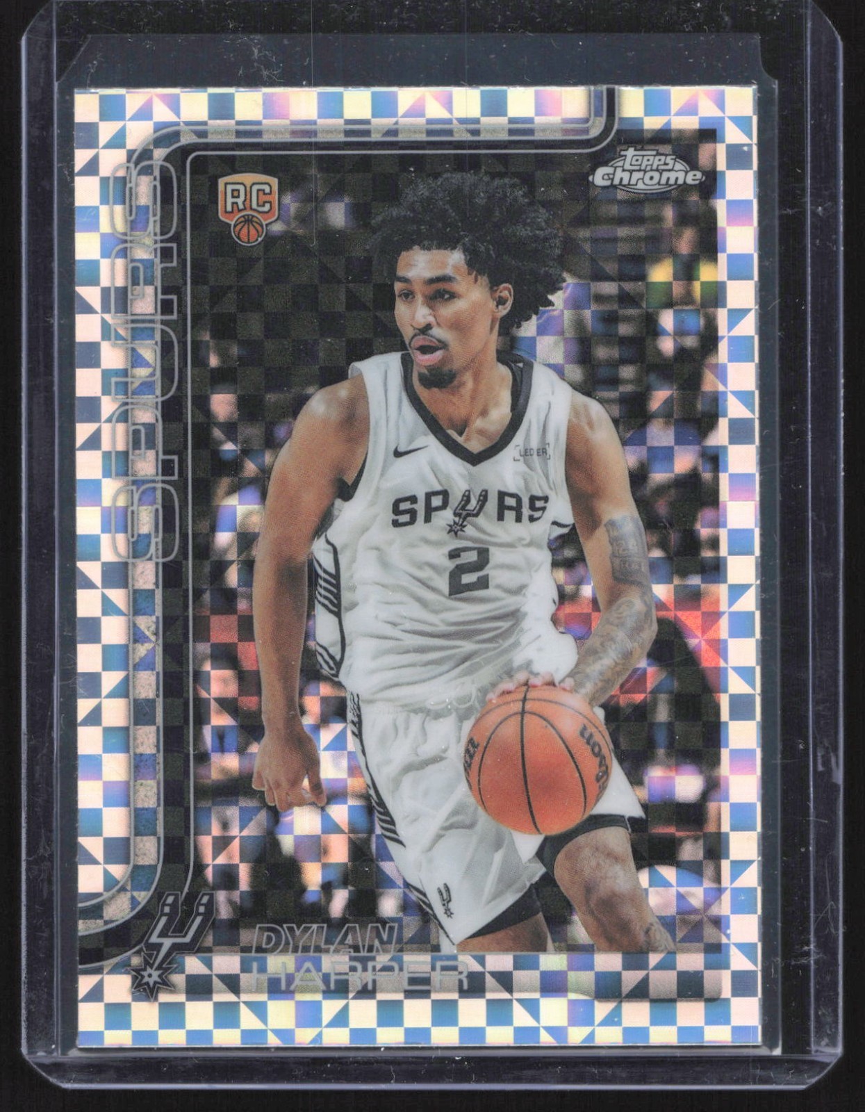 2025-26 TOPPS CHROME BASKETBALL X-FRACTOR RC #252 - DYLAN HARPER - SAN ANTONIO