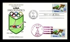USA 1980 OLYMPICS HIGH JUMP FIRST DAY COVER COLLINS HAND COLORED