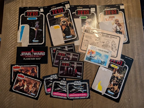 Vintage 1980s Star Wars Cardback Scout Walker Instructions Catalog POTF Map Lot