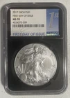 2017 SILVER EAGLE $1 NGC MS70 FDOI