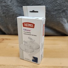 Thermos Replacement Straws for 12 Ounce Funtainer Bottle, Clear 2 Straws