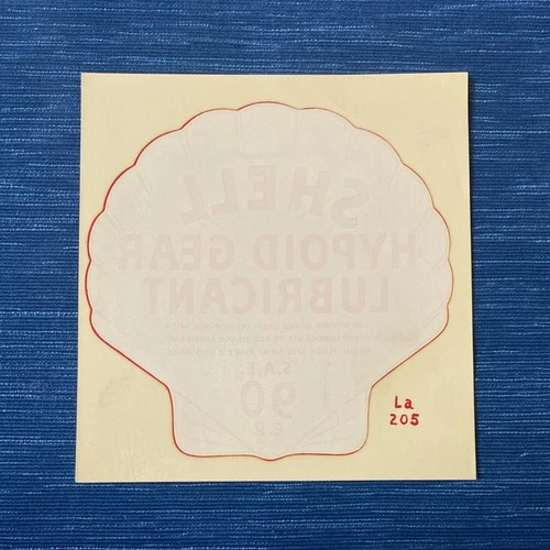 Vintage NOS Shell Hypoid Gear Lubricant Oil Gas Pump Lubester Decal 7" x 7" 72B