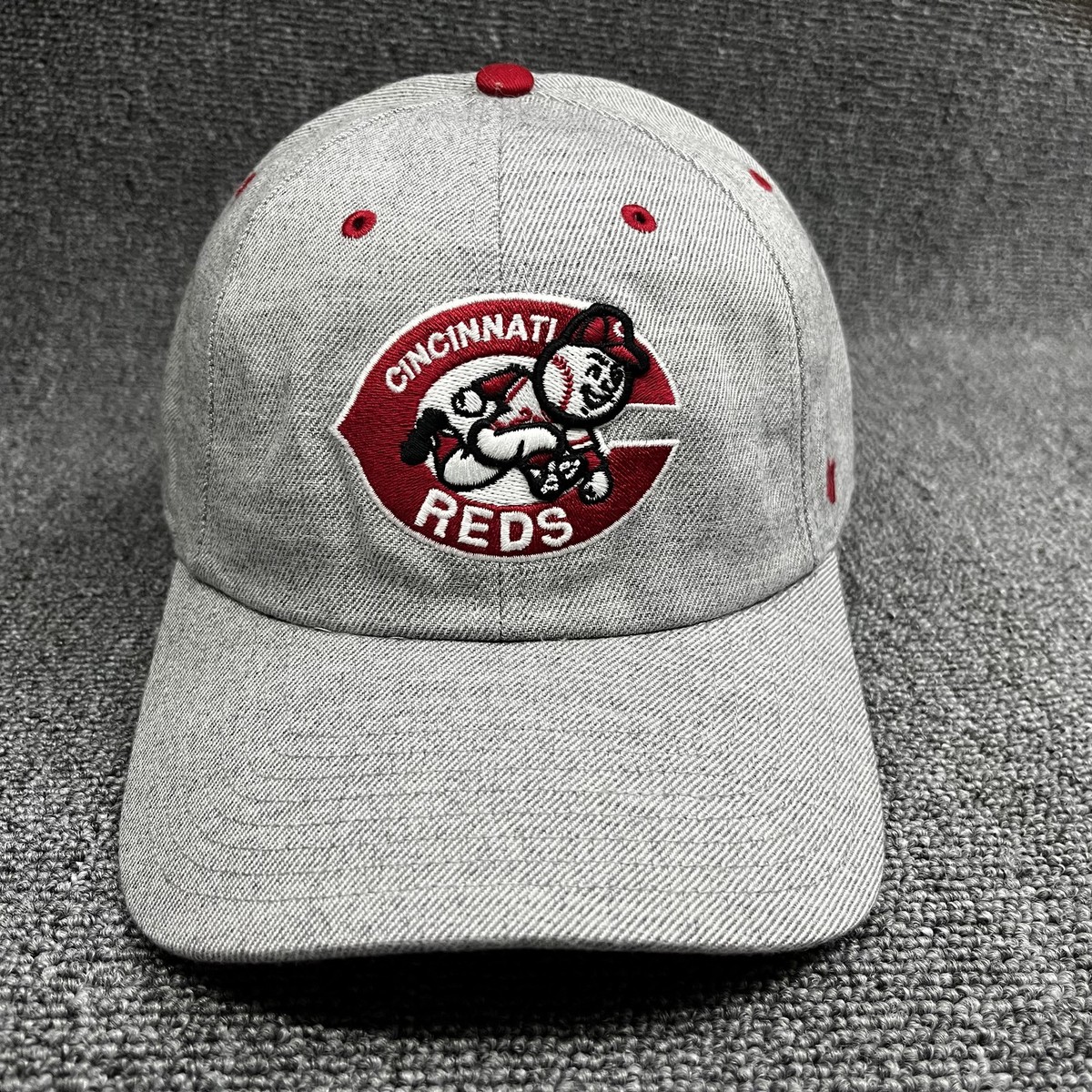 Cincinnati Reds '47 Golden Age Wool Clean Up Hat Gray Red Mascot Adjustable Cap
