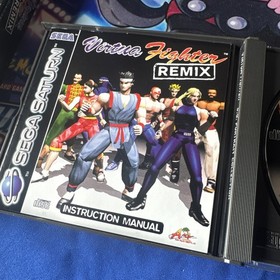 Virtua Fighter Remix Sega Saturn Cardboard Box Complete With CD+G Portrait Disc