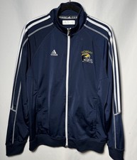 Adidas Knit Track Jacket Full Zip Navy University Of Michigan Wolverines Men  s M