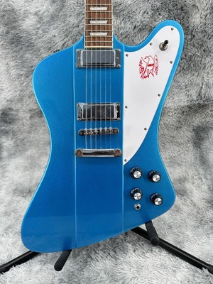 Metallic blue firebird electricguitar chrome hardware rosewood body-High quality