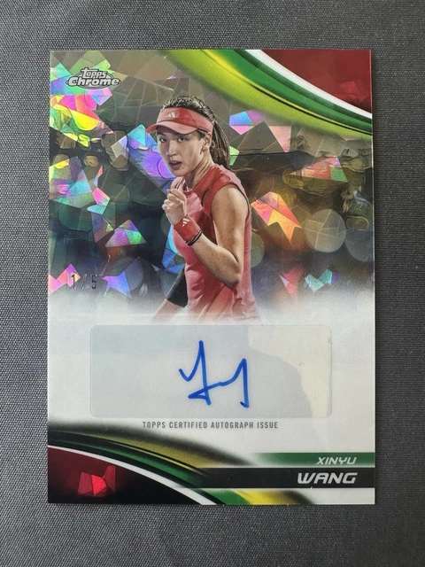 2025 Topps Chrome Sapphire Tennis Xinyu Wang Auto Red /5