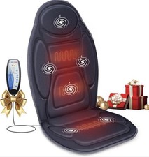 Snailax Vibration Back Massage Seat Cushion 6 Vibrating Motors 2 Heat Levels