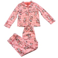 Strawberry Shortcake Pajama Set 2 Piece Girls Size SMALL PINK Pants Long Sleeve