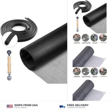 Screen Repair Kit for Windows and Doors 48 x 100" Adjustable Fiberglass Scre...