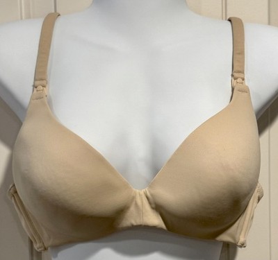 Motherhood Maternity Beige Nylon Nursing Bra - 90571 - 36C