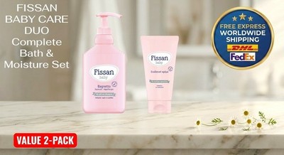 FISSAN Baby Daily Care Set: Bagnetto Bath Wash 500ml + Moisture Cream 150ml