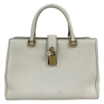 ⭐DOLCE&GABBANA⭐ ホワイトトートバッグ DOLCE&GABBANA - White Leather Tote Bag | eBay