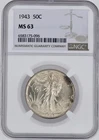 1943-P Walking Liberty Half Dollar NGC MS63
