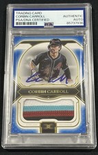2024 Topps Definitive Signed Corbin Carrol Jumbo Patch /30 Auto PATCH PSA COA