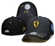 F1 Ferrari Men's Adult Racing Casual Sport Flat Brim Hat Adjustable