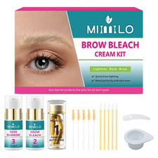 Eyebrow Color Lightening Cream, Brow Bleach Cream Kit Lighten Dark Brow Color, 5
