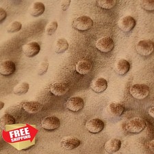 Minky Dot Fabric Brown, 1 Yard Surf Turtle Plush Fleece 36"x60"