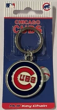 Chicago Cubs MLB Fanatix Rare Metal Keyring Key Chain Great Stocking Stuffer!