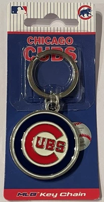 Chicago Cubs MLB Fanatix Rare Metal Keyring Key Chain Great Stocking Stuffer!