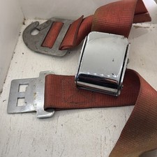 Vintage 60s Greenfield Model No. 707 Red 2 Safety Seat Belt Chevy Mopar Ford