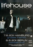 Lifehouse - Smoke & Mirrors, Hamburg & Berlin 2011 | Konzertplakat | Poster