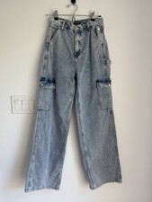 Playboy x Pacsun High Rise Denim Cargo Pants sz 27 Y2K