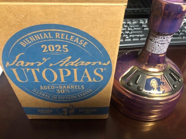 2025 SAM ADAMS UTOPIAS (EMPTY) BOTTLE WITH BOX PLEASE READ FULL DESCRIPTION