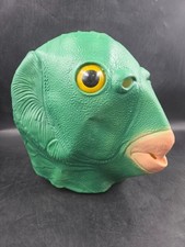Alien Fish Head Green Halloween Cosplay Latex Full Adult Mask