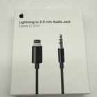 GENUINE APPLE LIGHTNING TO 3.5MM AUDIO JACK CABLE ADAPTER - BLACK A1879