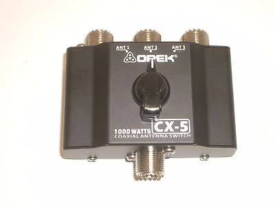 OPEK CX5 3 POSITION CB RADIO ANTENNA COAX COAXIAL SWITCH w/SO239 (ACCEPTS PL259)
