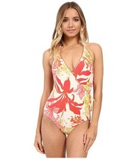 Vince Camuto Blush Balm Crete Flower Bind Surplus One Piece Swimsuit Sz 4 K6 
