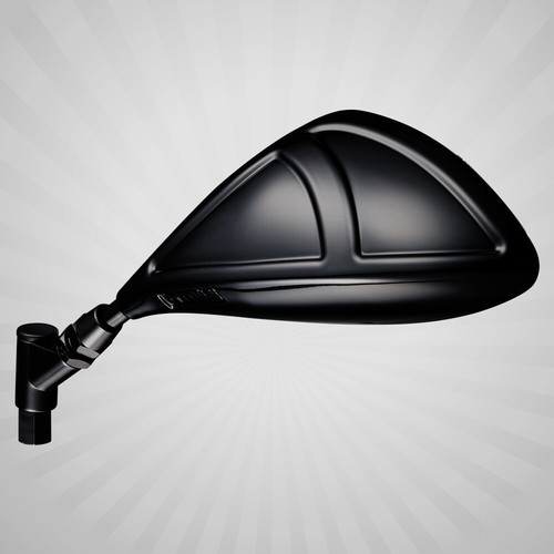 Black side Mirrors 10mm Standard for Suzuki GT250 GT380 GT550 GT750 T500 - Picture 6 of 7