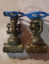 VELAN 1/4" Gate Valve Class 800 A105N Fig. W-2054W-02TY Socket Weld 