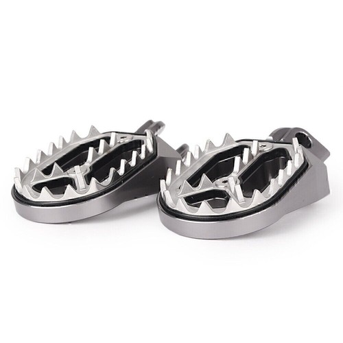 1 Pair Dirt Bike Racing Footpegs Footrests Fit Husqvarna 85cc-530cc ALL 2005-15 - Foto 4 di 6