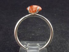 Raw Sunstone 925 Silver Ring From Tanzania - 1.79 Grams - Size 8.25