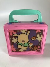 Sanrio Pippo Vintage Pastel Vinyl Plastic Case Box Jewelry Trinkets 1996 Rare