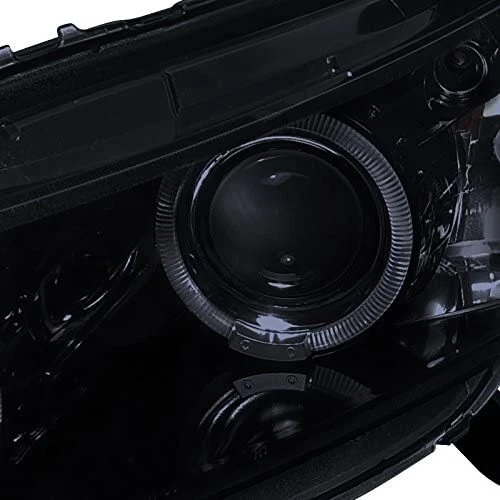 Lámpara de faro proyector LED DRL halo ahumado para 08-12 Honda Accord 2 puertas cupé Foto 3 de 4